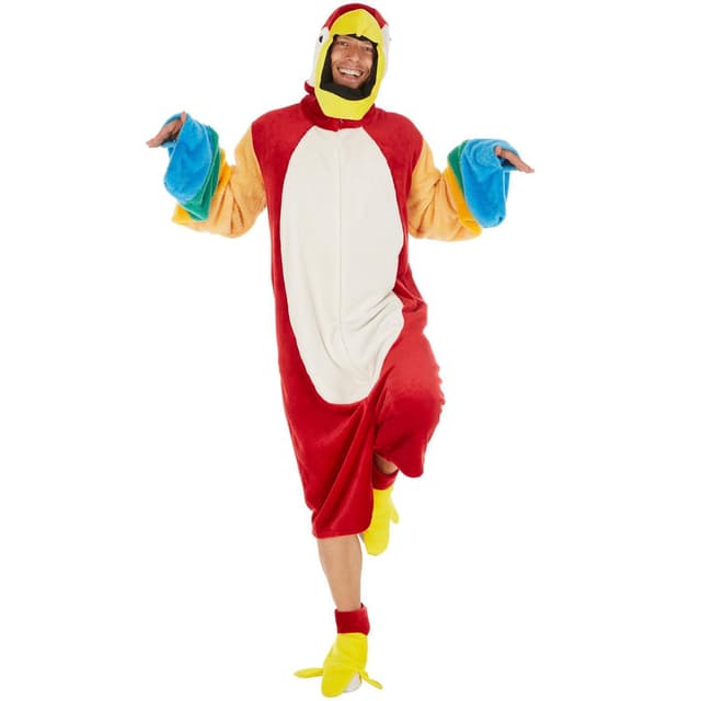 Unisex kostume Papegøje - XL
