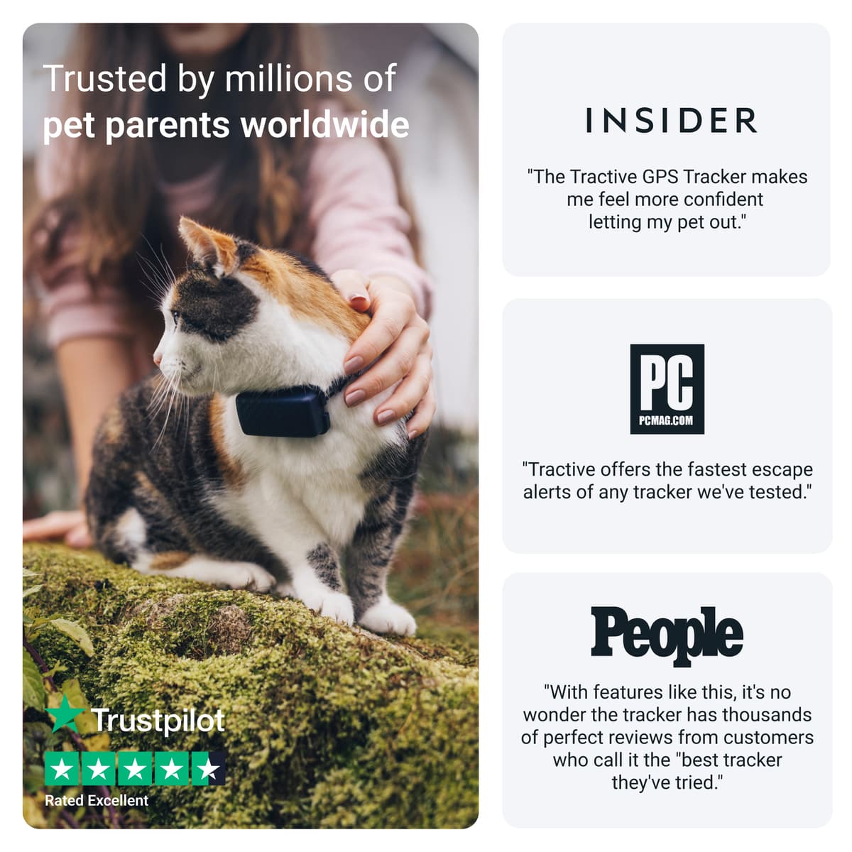 Tractive CAT Mini GPS tracker katt (blå) - Elgiganten