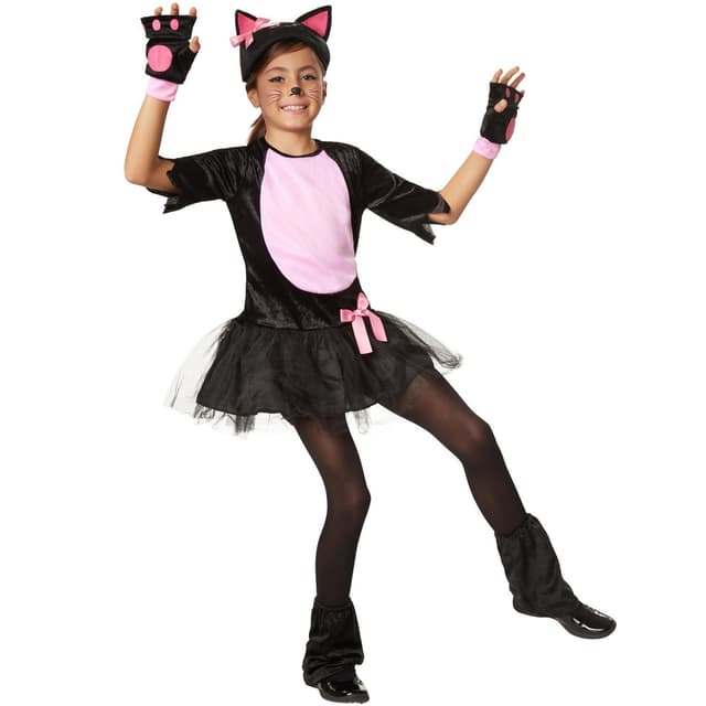 Pink fløjlspote kostume - 128 (7-8y)