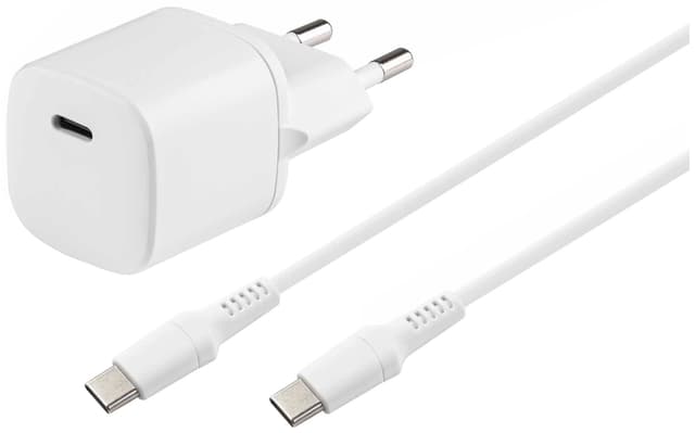 Sandstrøm 30W GaN-laddare med USB-C-kabel (1m)