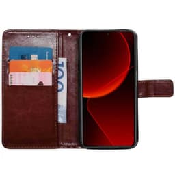 Plånboksfodral 3-kort Xiaomi 15 Pro - Brun