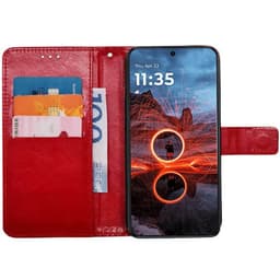 Wallet cover 3-kort Motorola ThinkPhone 25 - Rød