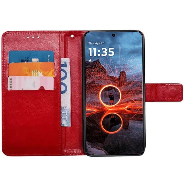 Wallet cover 3-kort Motorola ThinkPhone 25 - Rød
