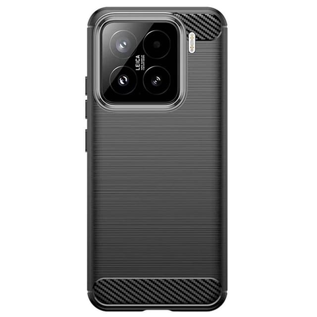 Borstat silikon skal Xiaomi 15 - Svart