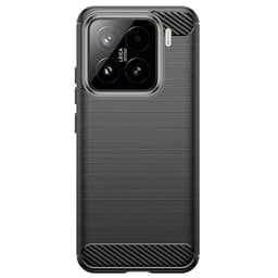 Børstet silikone cover Xiaomi 15 Pro - Sort