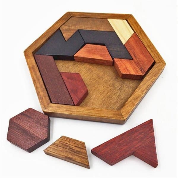 Träpussel Hexagon