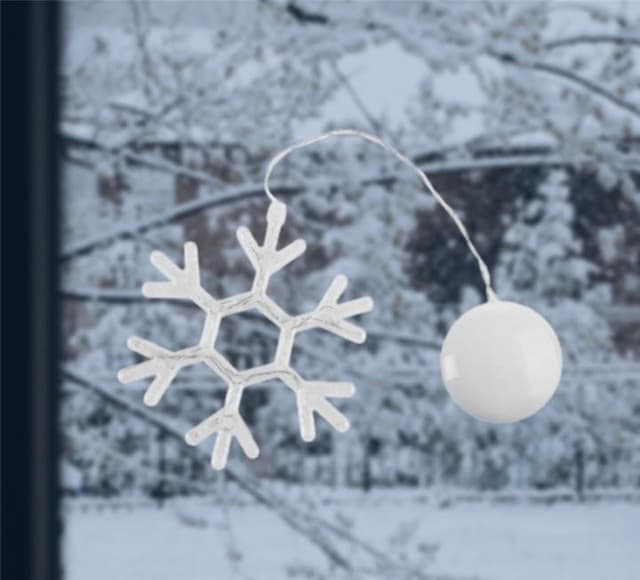 LED-lampe for julen, Snøflak