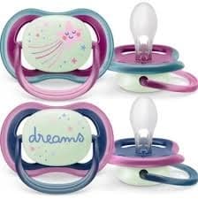 Philips Avent SCF376/13 Ultra Air Nighttime-nattesuter 6-18 måneder, 2 stk, sky pieces