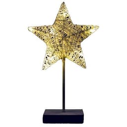 Stjerne på fod med belysning, Juledekoration, Hvid