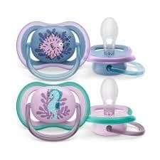 Philips Avent SCF085/61 Ultra Air-napp 6-18 måneder, 2 stk, sjøhest
