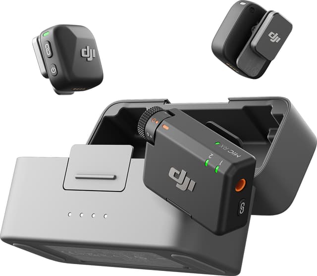 DJI Mic Mini lavaliermikrofon, mottaker og ladesett
