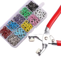 Tryckknappar med verktyg 100 st 9,5 mm MultiColor