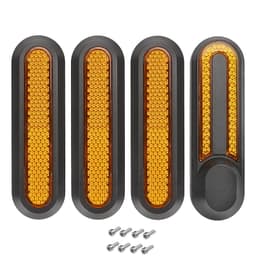 4-paknings reflekterende navdeksel for Xiaomi M365, PRO, PRO 2 og 1S - Beskyttelse og synlighet for elektriske scootere Orange
