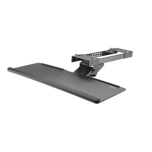 StarTech.com Tangentbordsbricka under skrivbord - justerbart, Svart, 2