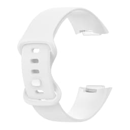 Silikonklokkerem for Fitbit Charge 5 Charge 6 Hvit L