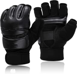 Boksekarate halvfingerhansker Sort S