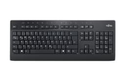 Fujitsu KB955, Full-size (100%), USB, Membrannøkkelbryter, QWERTY, Sort