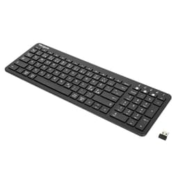 Targus AKB863NO, Full-size (100%), Bluetooth, QWERTY, Sort