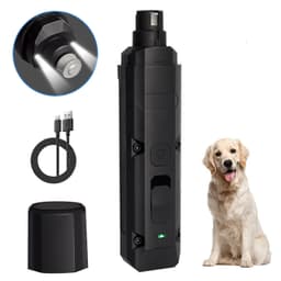 Tystgående elektrisk kloslip för hund Svart