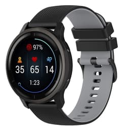 Silikone urrem til Suunto 5 Peak Sort+grå