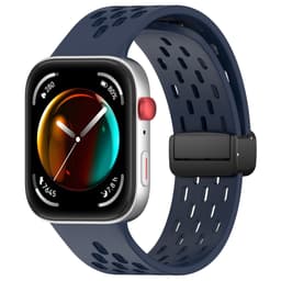Huawei Watch Fit 3 Hengittävä silikonihihna magneettisoljella Sininen