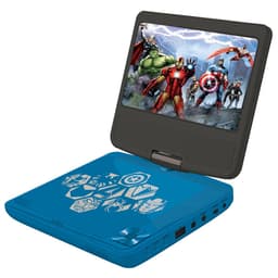 Avengers bärbar DVD-spelare 7 roterande skärm med USB-port och hörlurar
