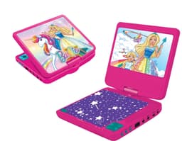 Barbie bärbar DVD-spelare 7 roterande skärm med USB-port och hörlurar
