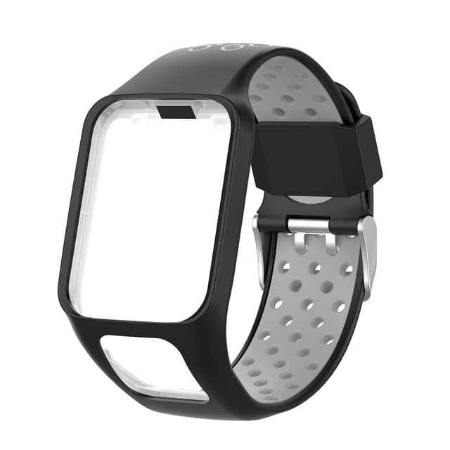 Silikone urrem til TomTom Smartwatch Sort+grå
