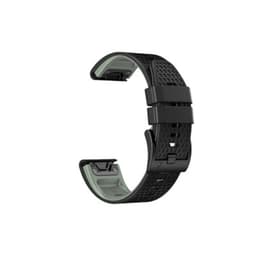 Silikoni kellohihna Garmin Venu 2 Plus & Garmin 245, Samsung, Huawei Watch Musta + harmaa