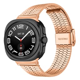 Samsung Galaxy Watch Ultra 47MM urrem i rustfrit stål med dobbelt knaplukning Rose guld