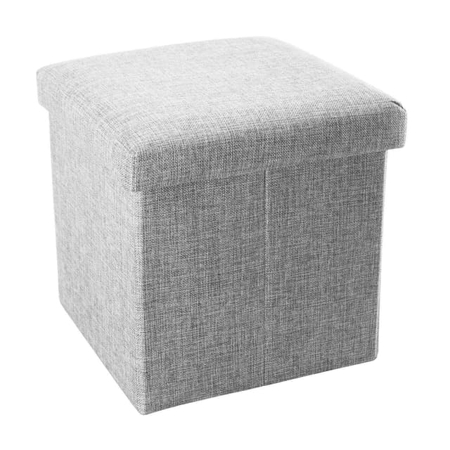 Hopfällbar sittpall 38x38x38 cm Sittstol Sittkub (grå)