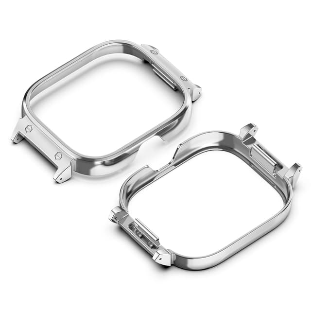 Støtsikker skjermskall beskyttende klokkeramme for Redmi Watch 4, 20 mm Sølv