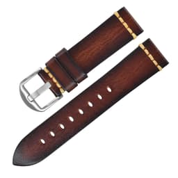 Ersättande klockarmband klockarmband i äkta läder 24 mm