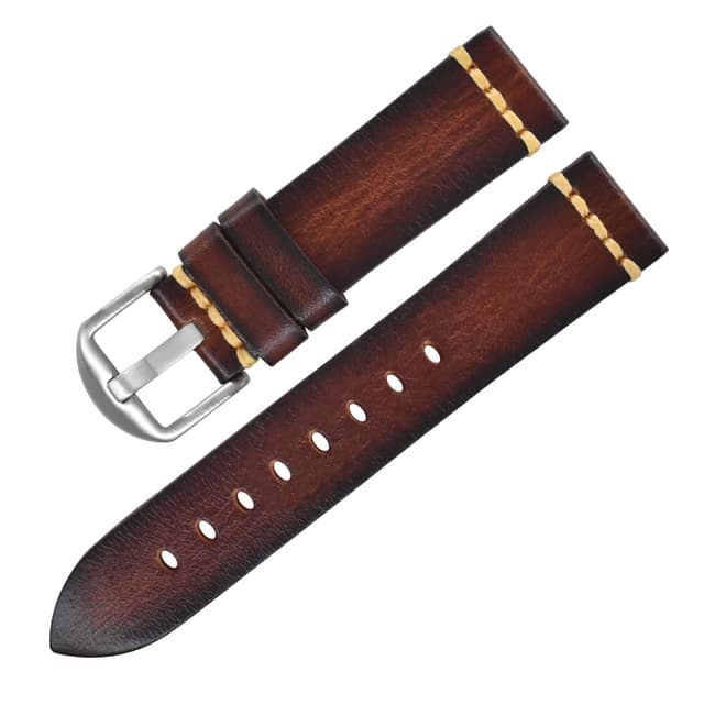 Vaihtokellon ranneke aitoa nahkaa 24 mm