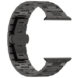 Teksturoitu teräshihna Garmin Forerunner 165/165 Music/168/168 Music/D2 Air X10/Bounce/vivoactive 5/Active 5/VivoMove Trend/venu SQ2/vivomove sport/Venu 2 Plus/approach S40/Forerunner 158 Musta 22 mm
