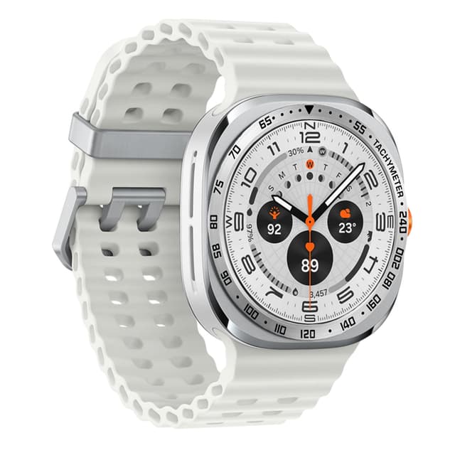 Ram i rostfritt stål för Samsung Galaxy Watch Ultra Silver + svart