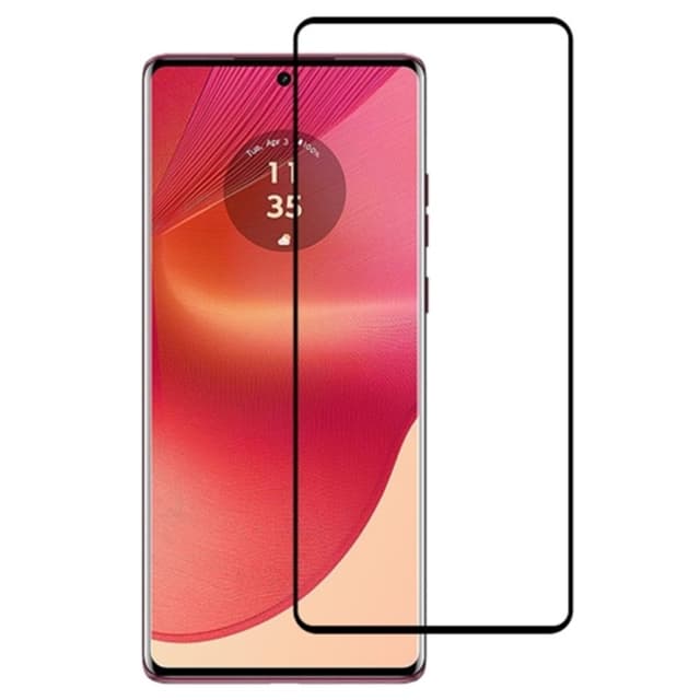 2-PACK SKALO Motorola Edge 50 Fusion Heltäckande Skärmskydd Härdat Glas - Svart