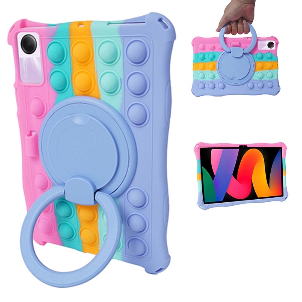 SKALO Xiaomi Redmi Pad SE Stöttåligt Armor Popit Silikon Skal - Rainbow