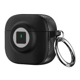 SKALO AirPods 4 Kameradesign i Kulfiber Cover - Sort