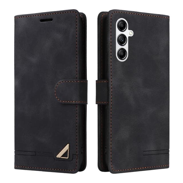 SKALO Samsung A14 4G/5G Flip Cover m. pung i PU-læder - Sort