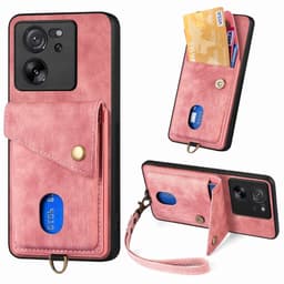 SKALO Xiaomi 13T/13T Pro PU-læder Cover med Pung - Pink