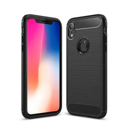 SKALO iPhone XR Armor Carbon Iskunkestävä TPU suojakuori - Musta