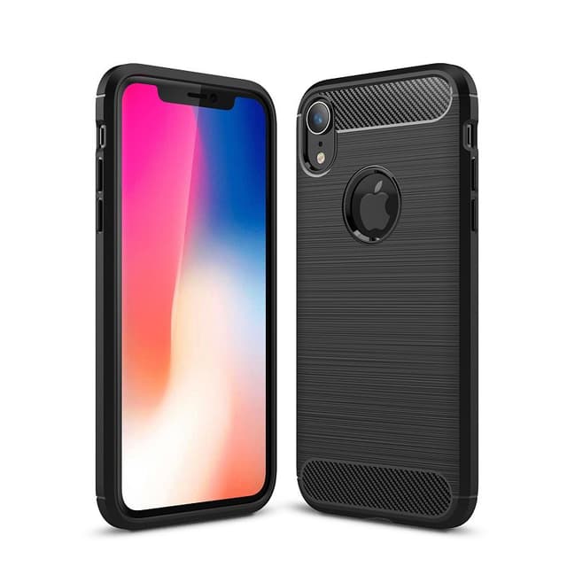 SKALO iPhone XR Armor Carbon Stöttåligt TPU-skal - Svart