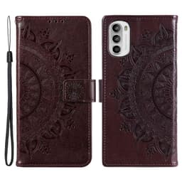 SKALO Motorola Moto G52 Mandala Flip Cover - Brun