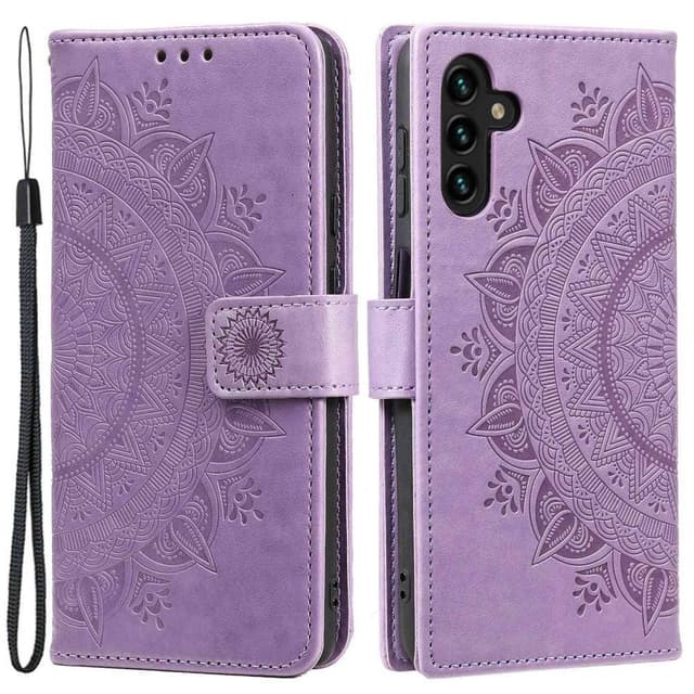 SKALO Samsung A54 5G Mandala lompakkokotelo - Violetti