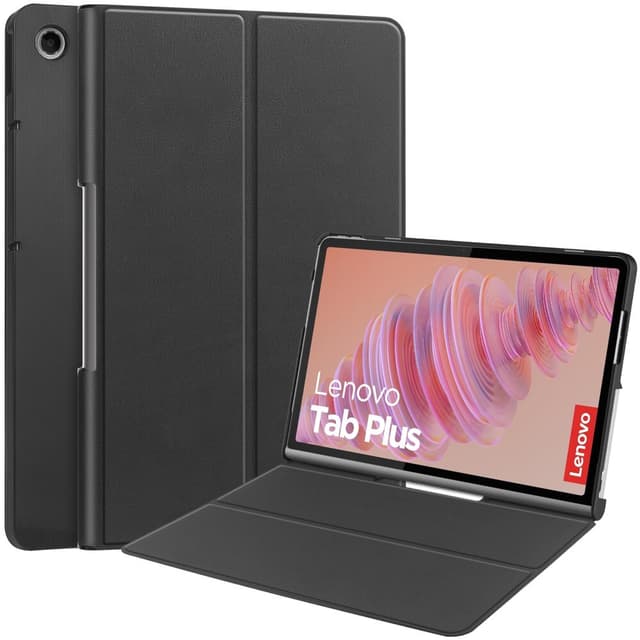 SKALO Lenovo Tab Plus 11.5"" Duofold PU-Läder Fodral - Svart
