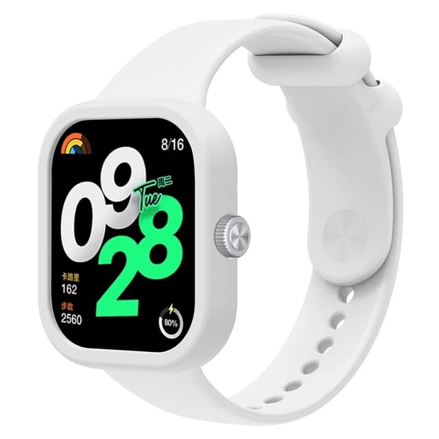 SKALO Silikone rem med Cover Xiaomi Redmi Watch 4 - Hvid