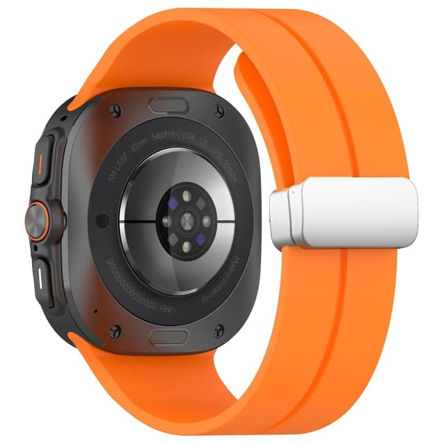 SKALO Silikonearmbånd metallspænde Samsung Watch Ultra 47mm - Orange