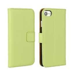 SKALO iPhone 7/8 Lompakkokotelo Aitoa nahkaa - Vihreä