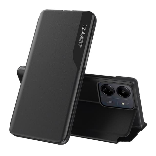 SKALO Xiaomi Redmi 13C 4G Clear View Window Case - Musta